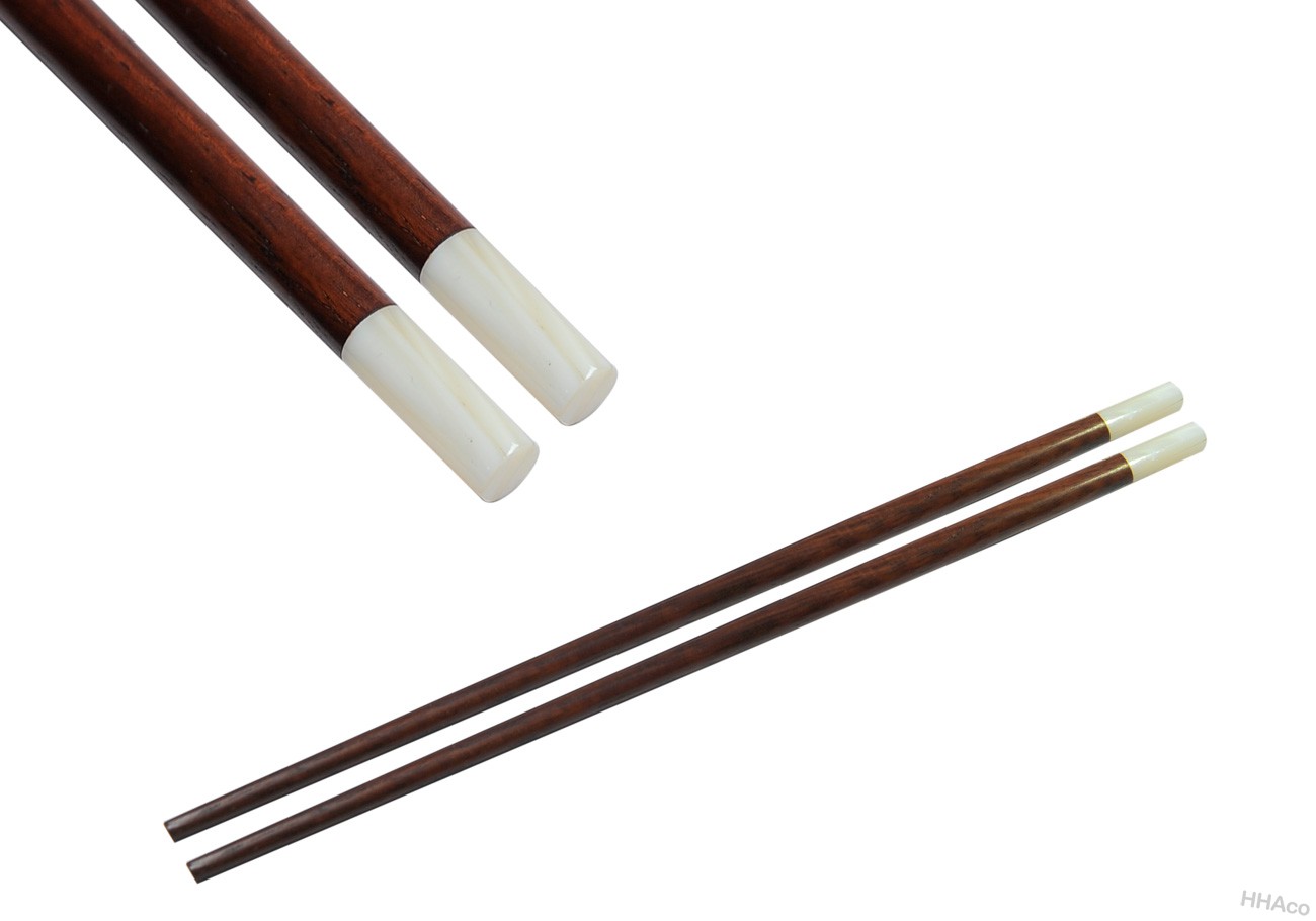 Rosewood chopstick/white shell top 2cm