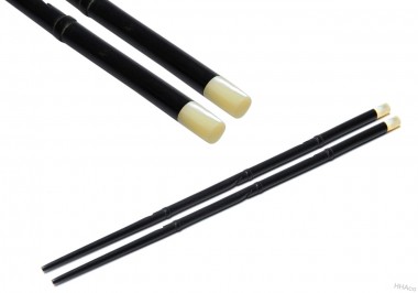 Ebony chopstick/ bamboo shape/MOP top