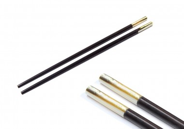 Ebony chopstick / round black MOP top 3cm